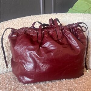 Isabel Marant Burgundy Chagaar tote